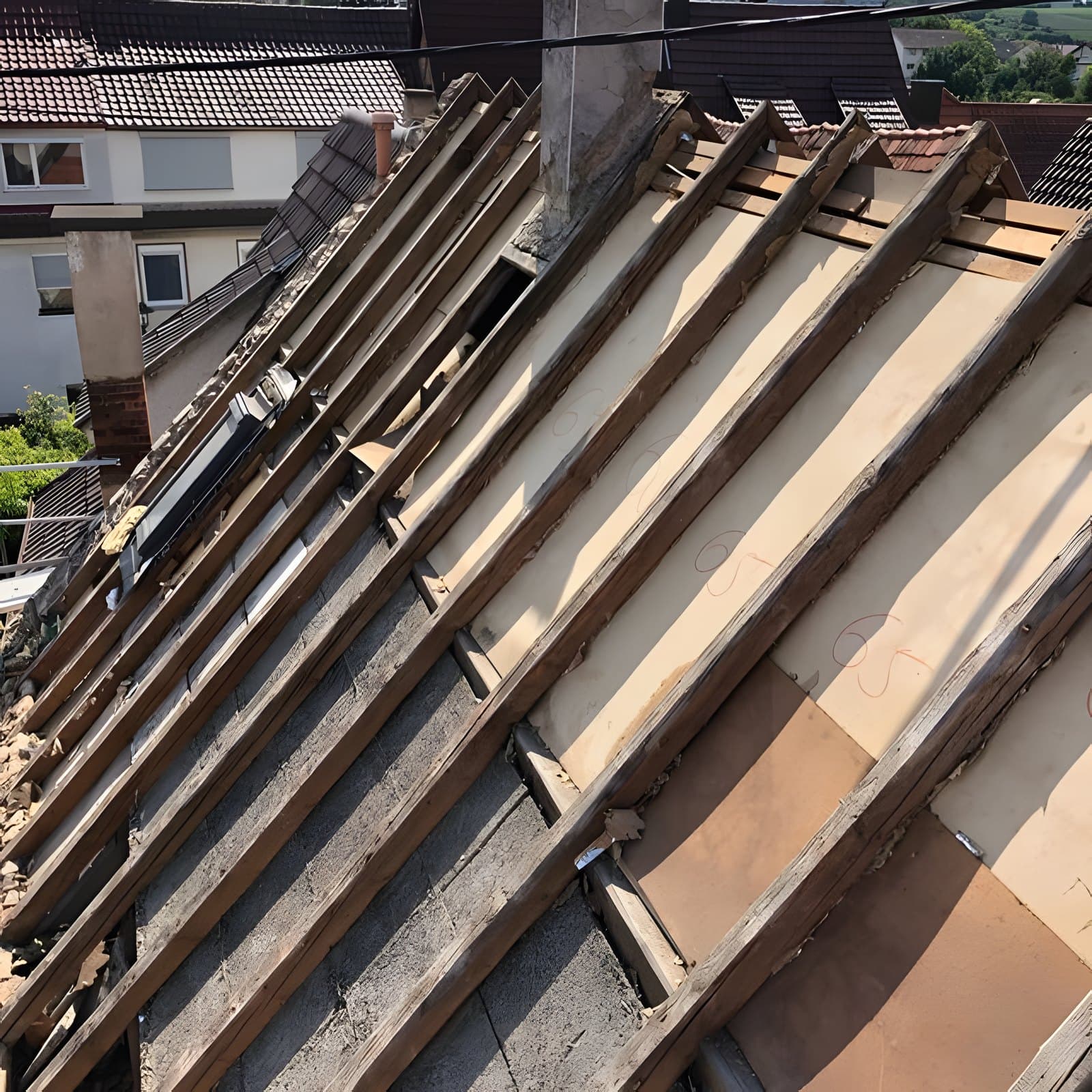 Vorher: Dachsanierung mit neuer Dacheindeckung